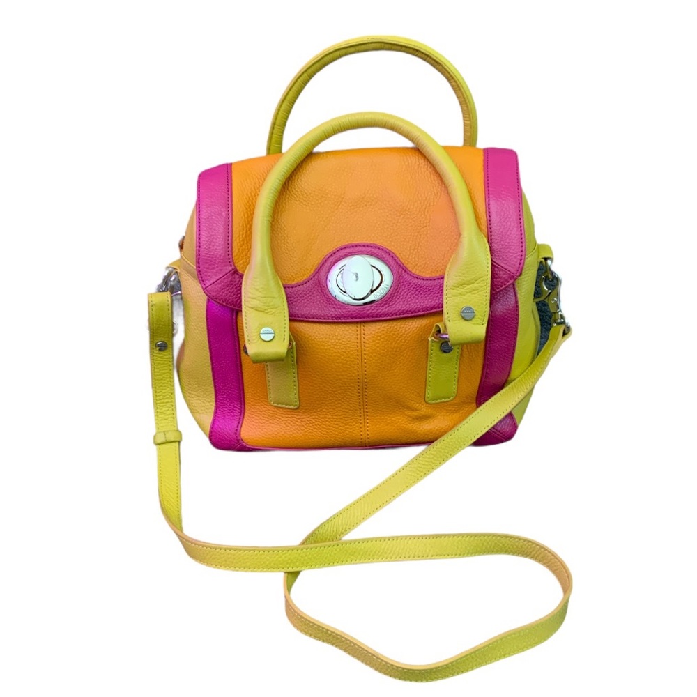 EUC Bodhi Handbag Crossbody bag | Pink, Orange and Yellow Leather